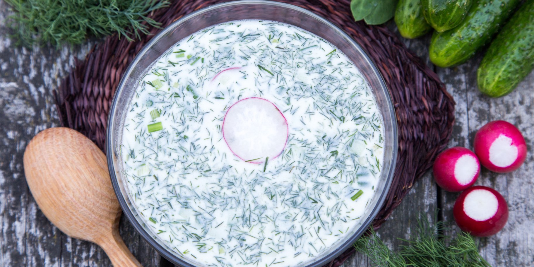 Окрошка на сметане