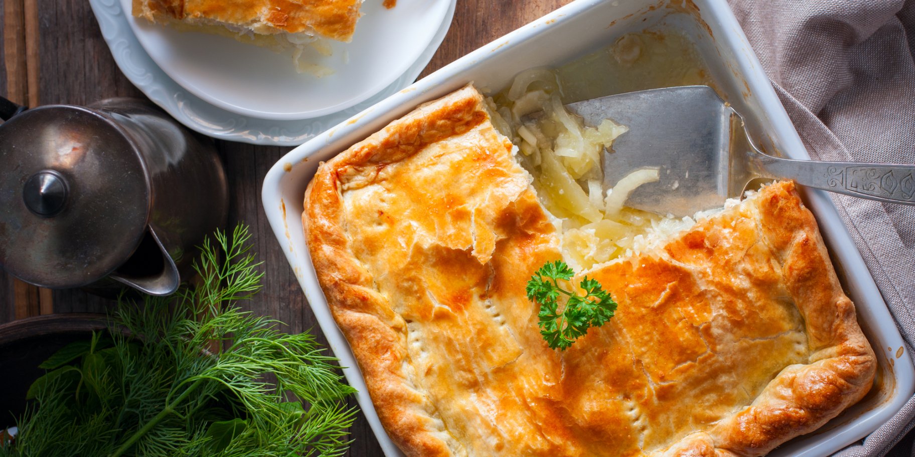 Картофельно-луковый пирог