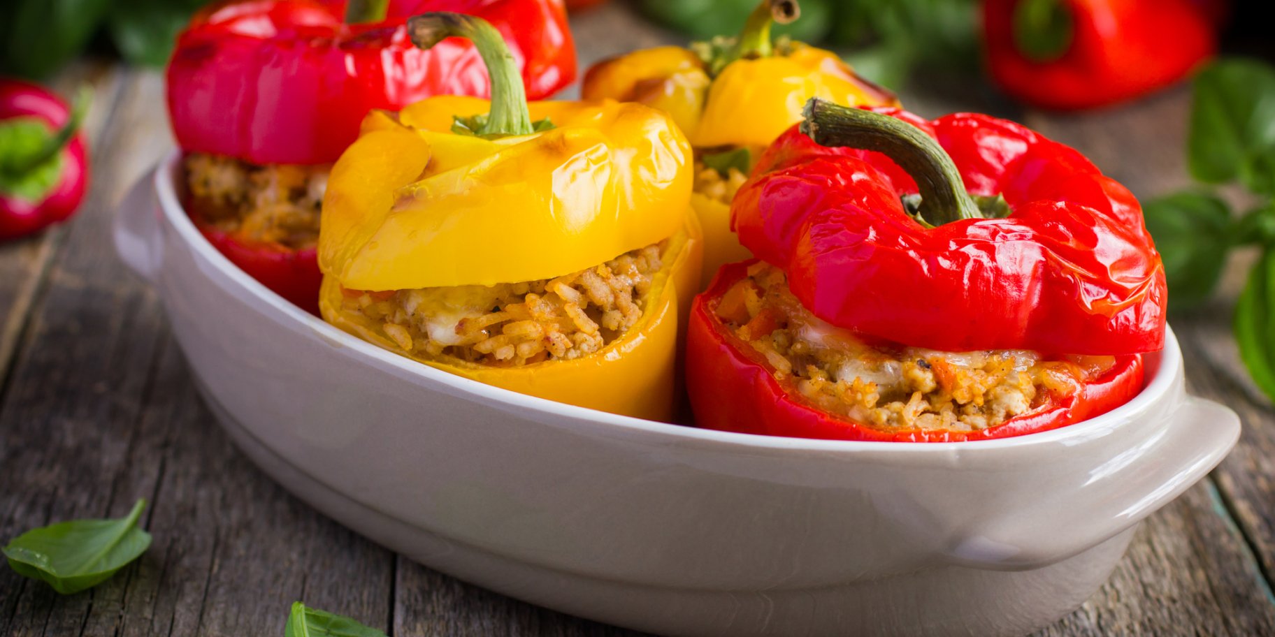 Фаршированные рисом перцы