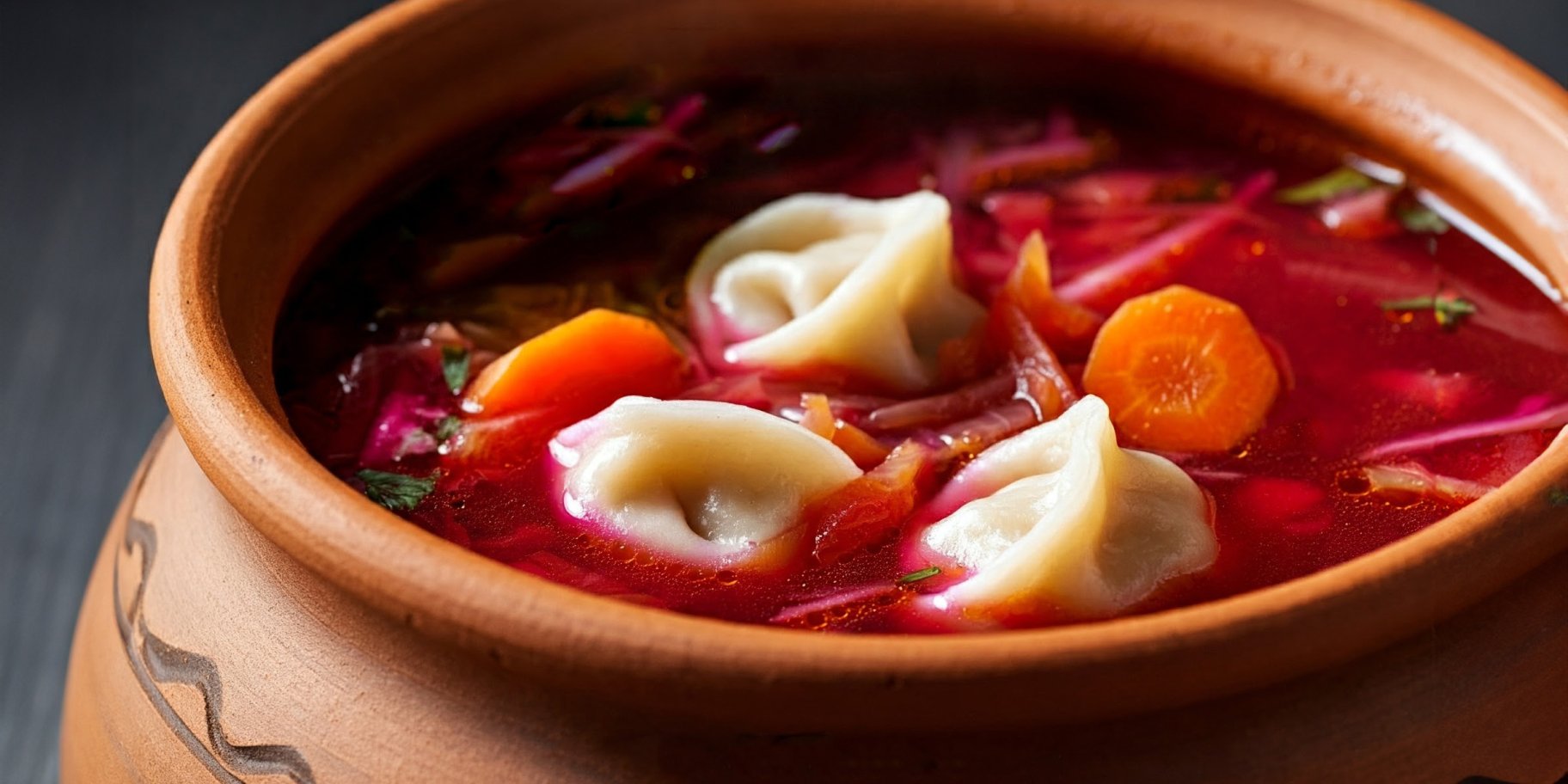 Борщ з крепликами