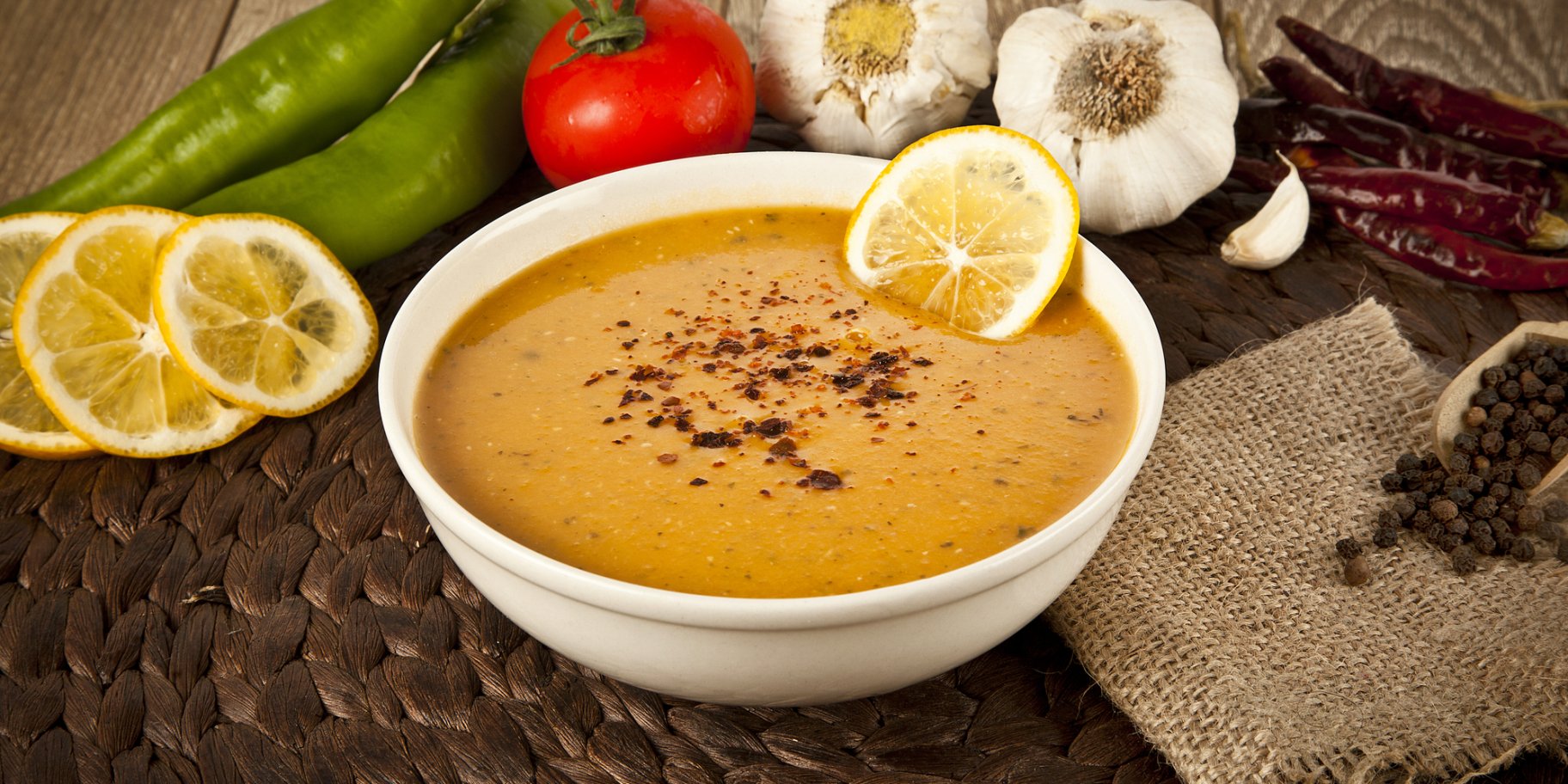 Суп из чечевицы с шампиньонами