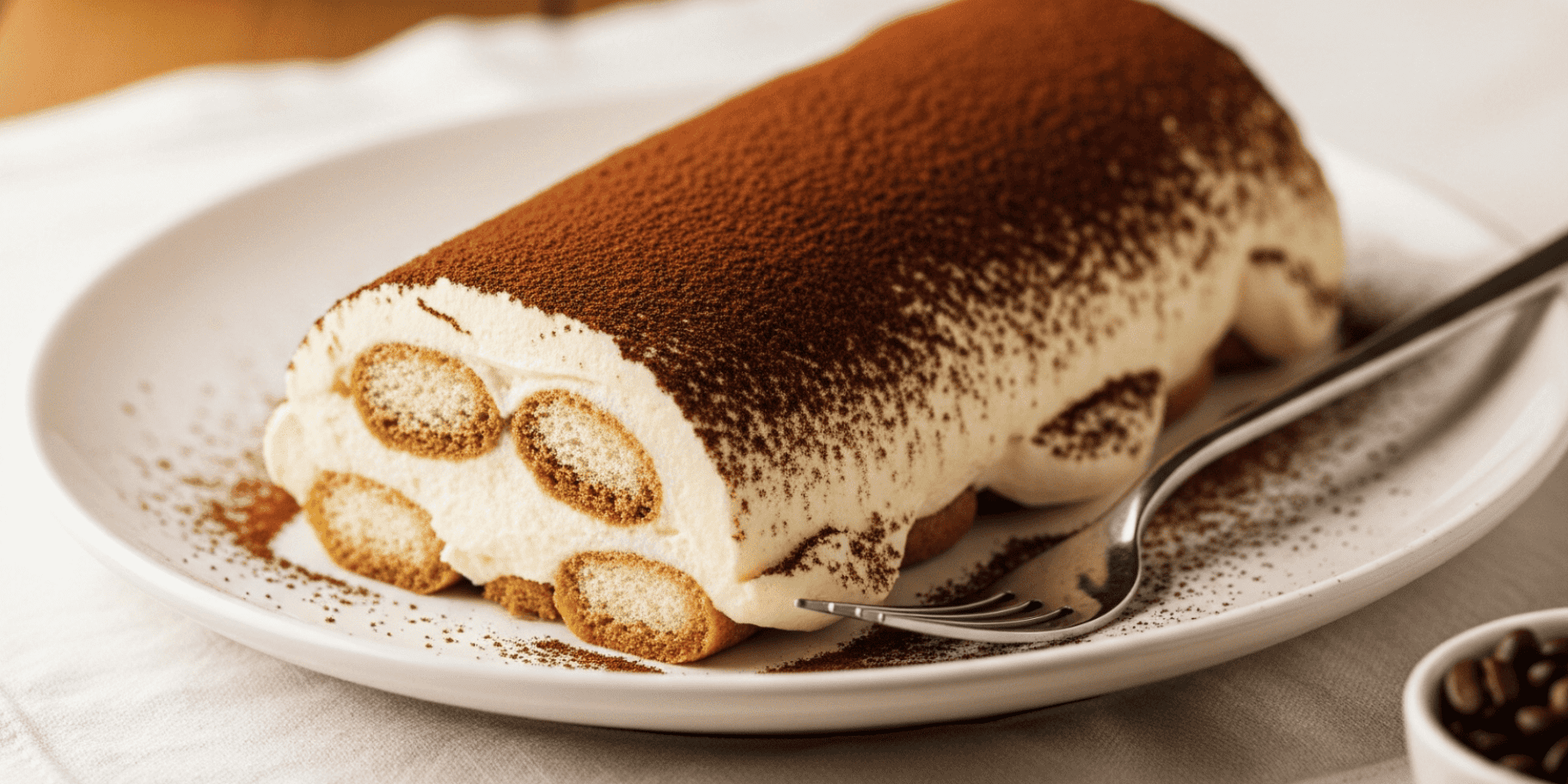 Рулет із маскарпоне з печивом