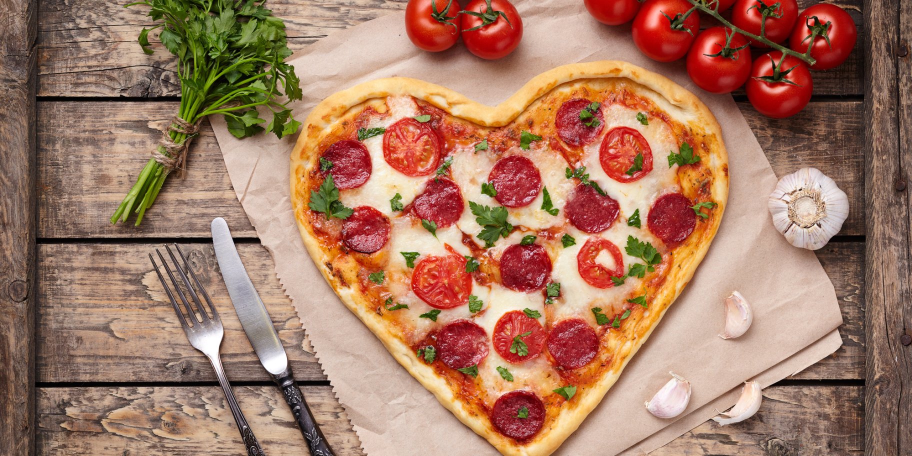 Пицца в форме сердца