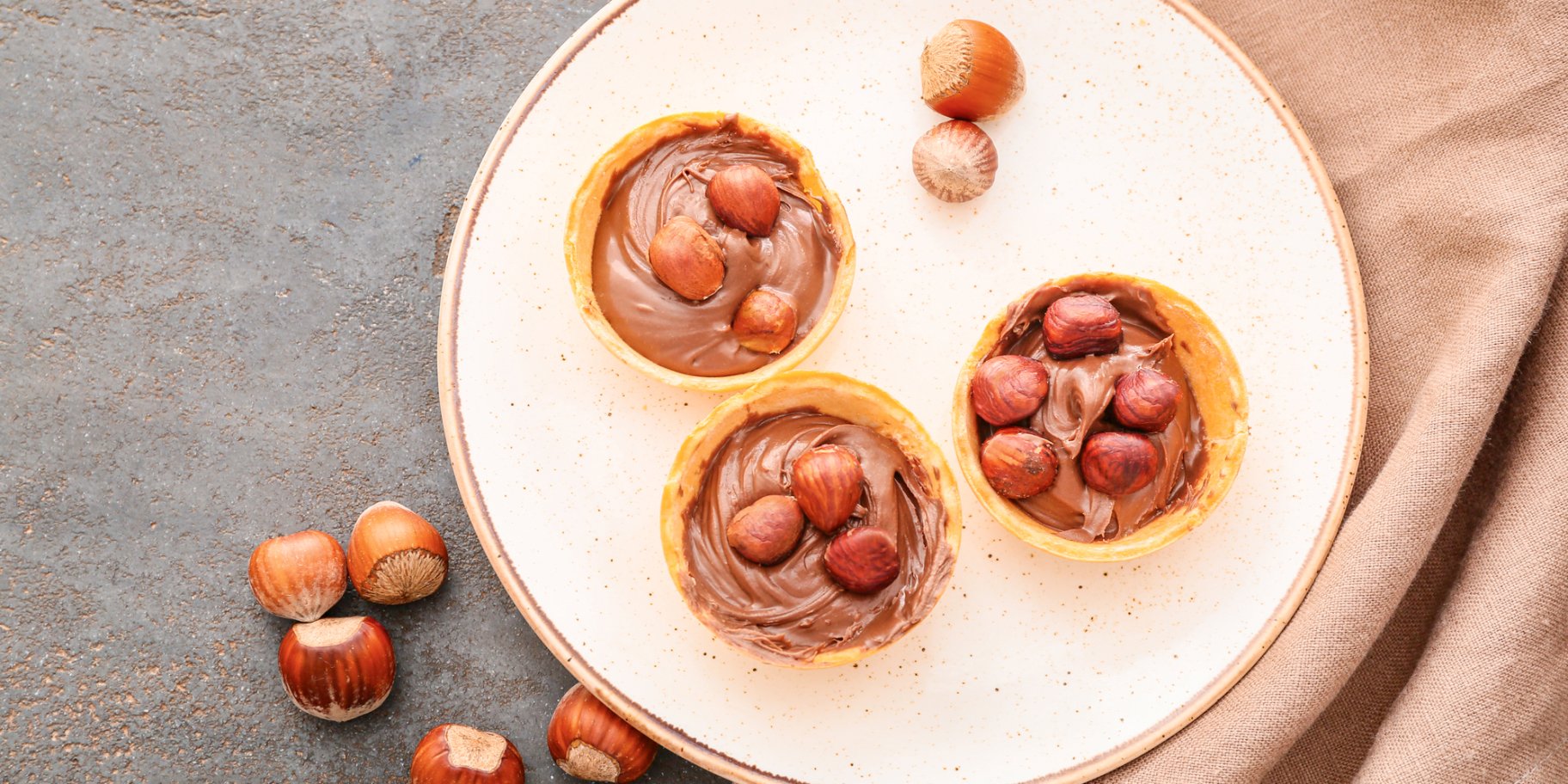 Йогуртные тарталетки с ореховым кремом