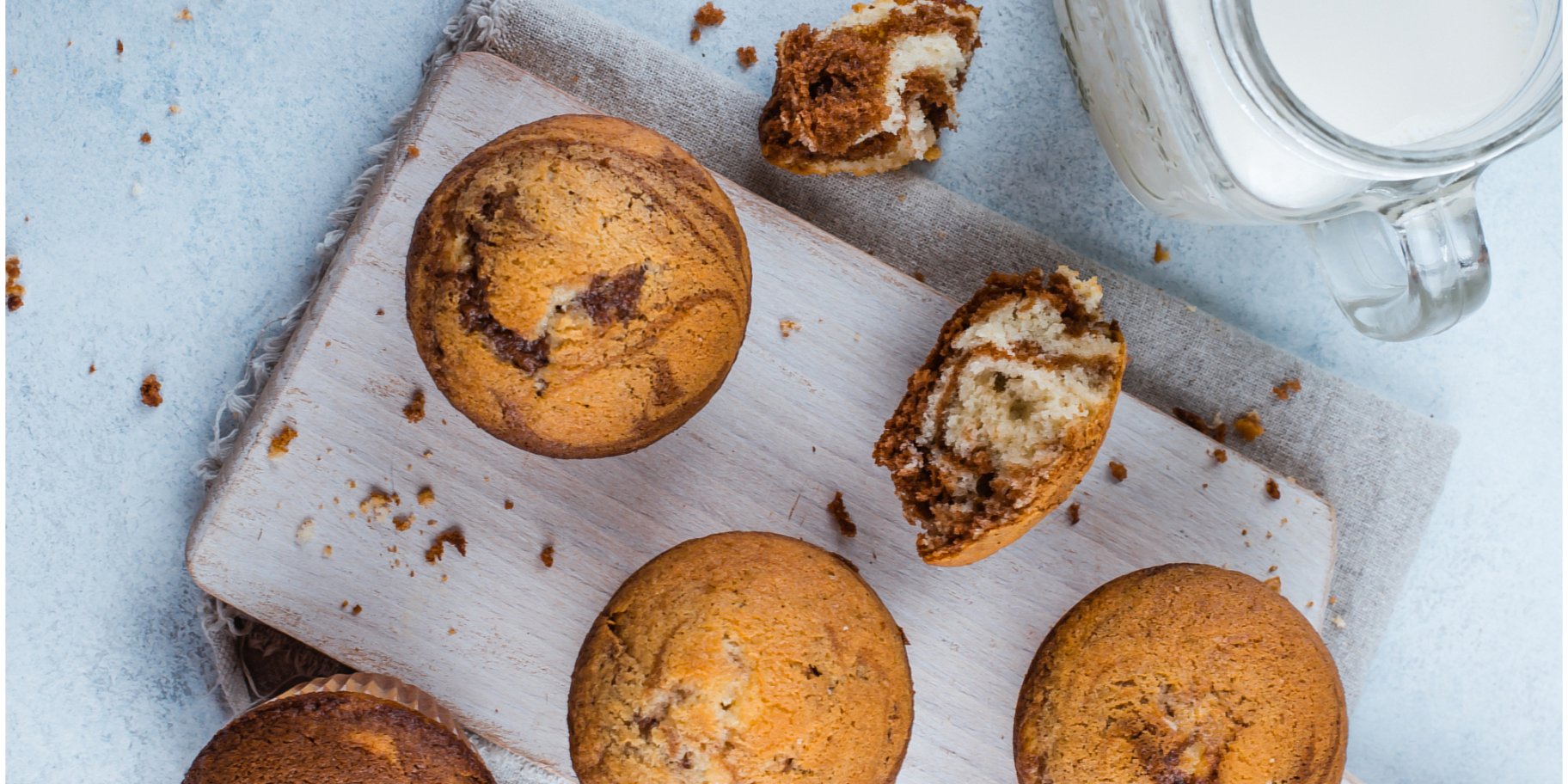 Мармурові мафіни з какао