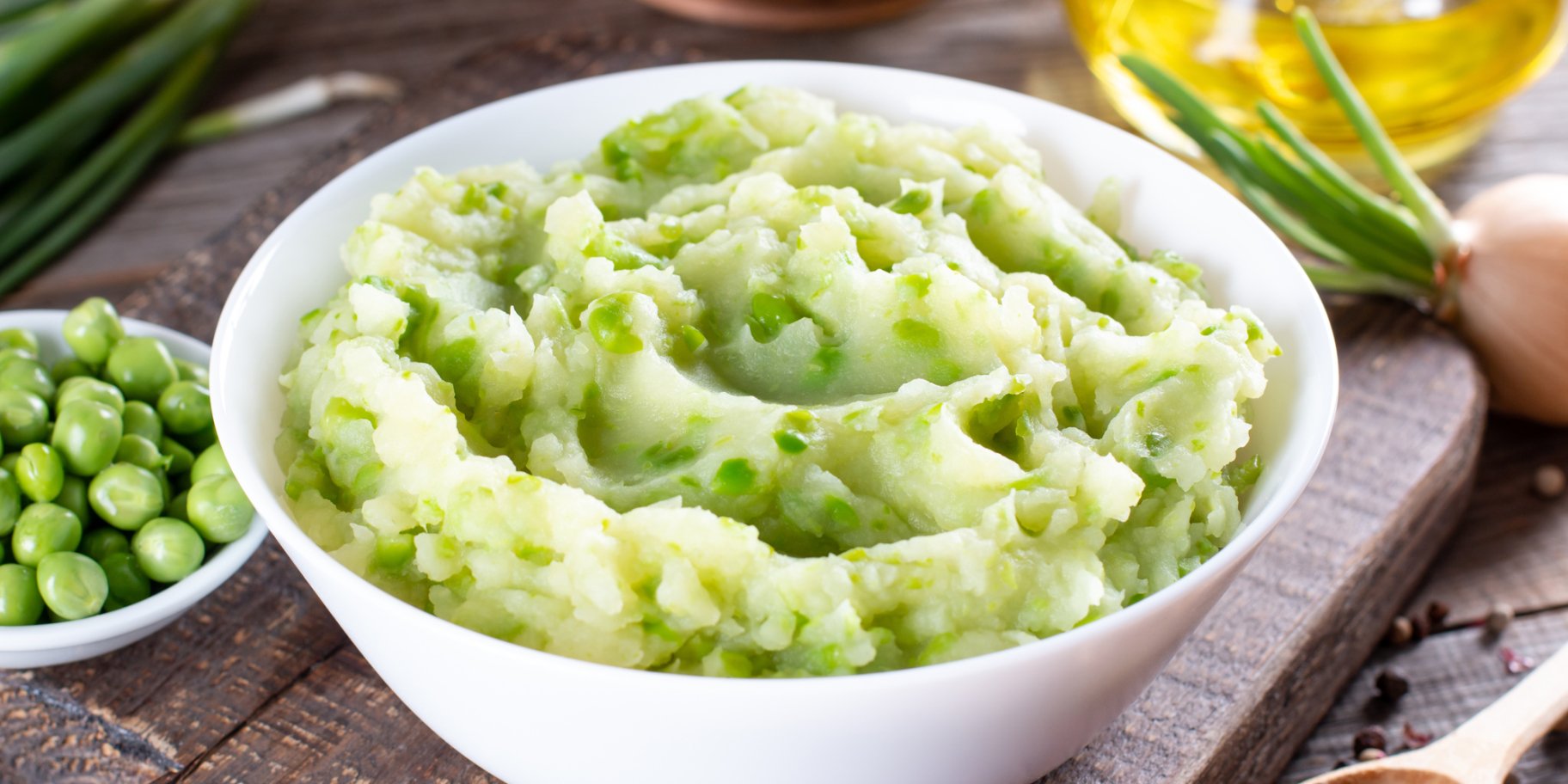 Пюре із зеленим горошком і м'ятою