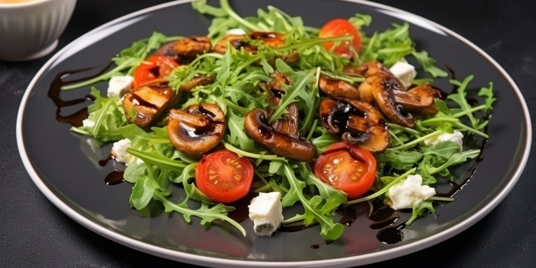 Витаминный салат с руколой, черри и фетой