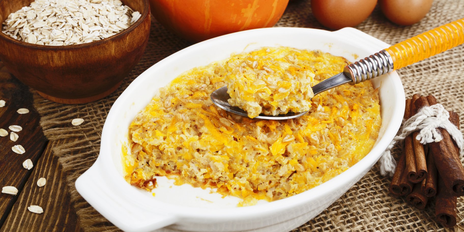 Запіканка з вівсянкою та гарбузом