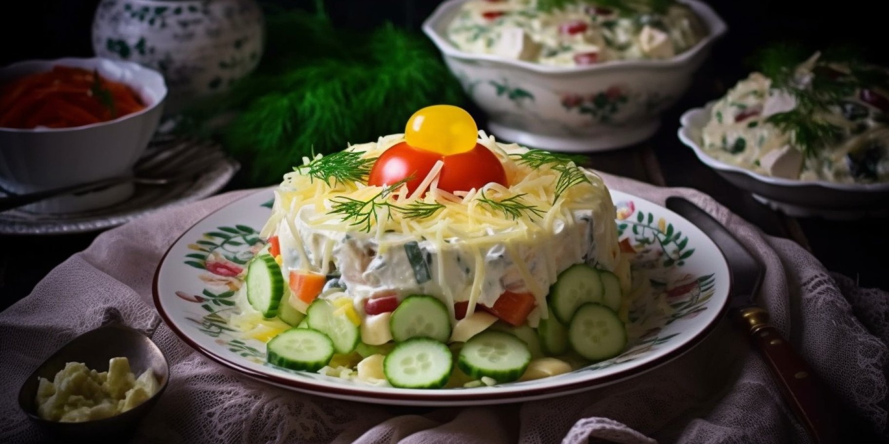 Салат "Рибний торт"