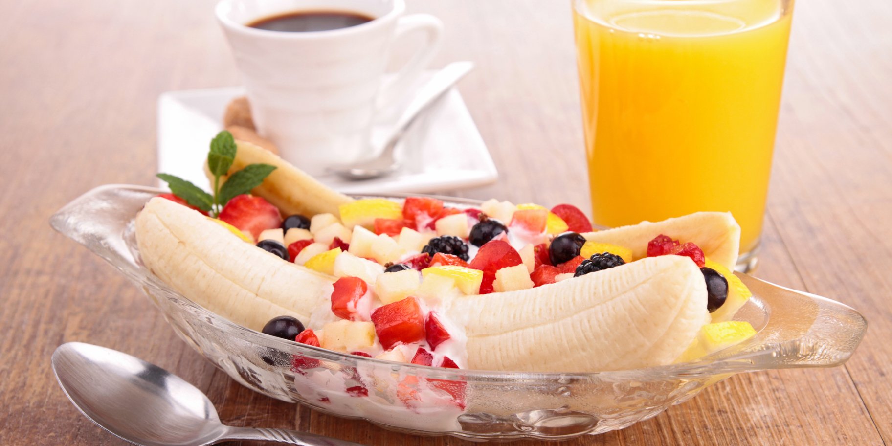 банановый сплит, завтрак