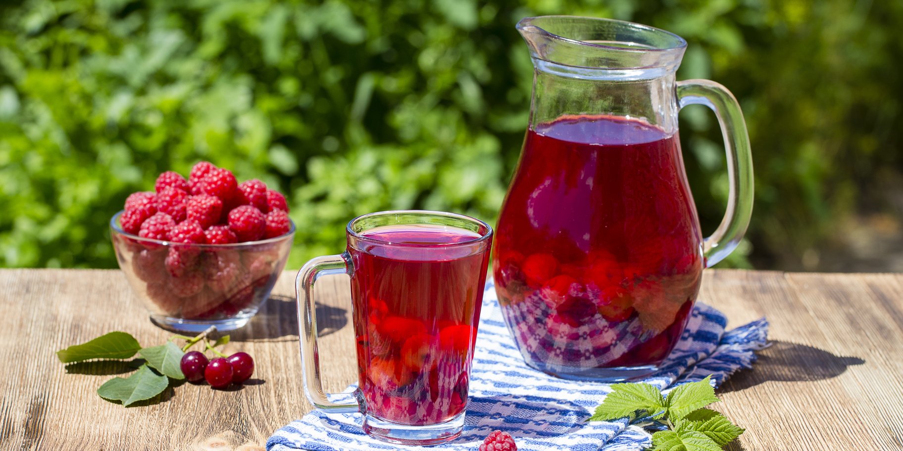 Полунично-малиновий компот