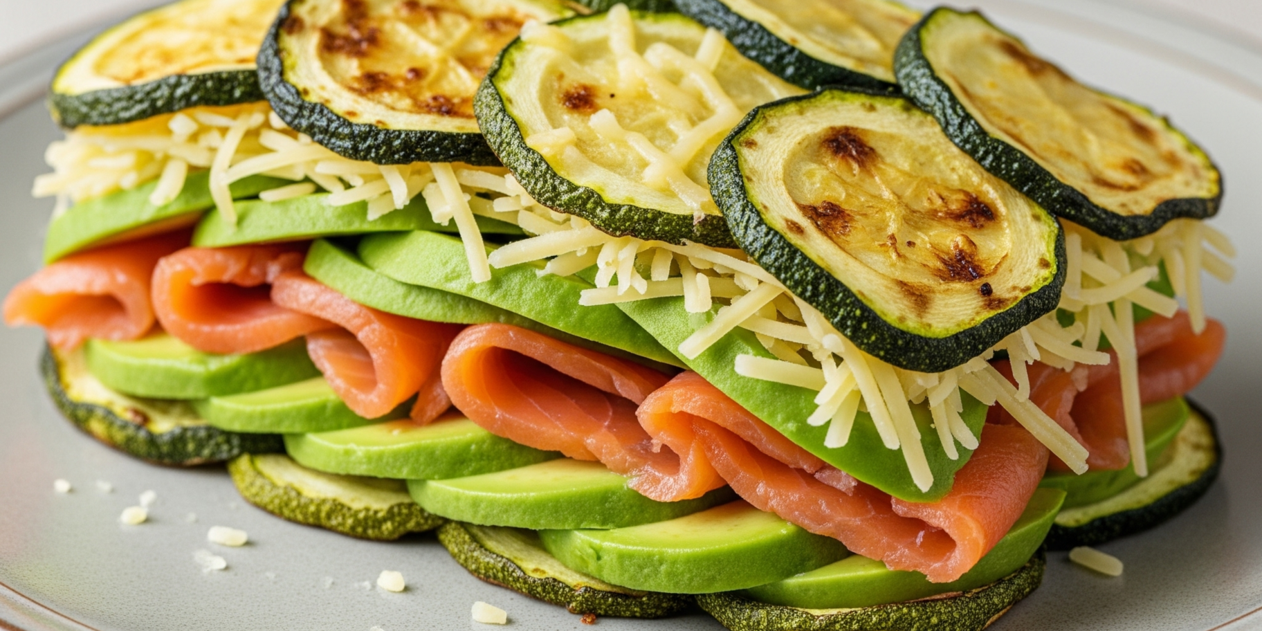 Кабачковий бутерброд з лососем