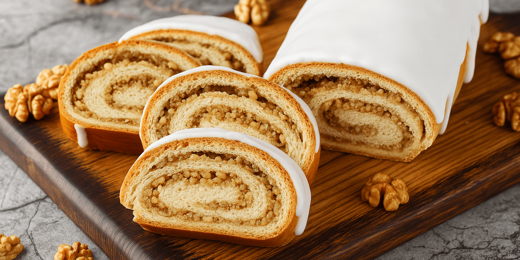 Великодній рулет з родзинками та горіхами