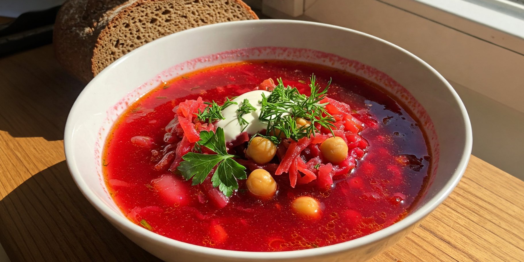 Пісний борщ з нутом