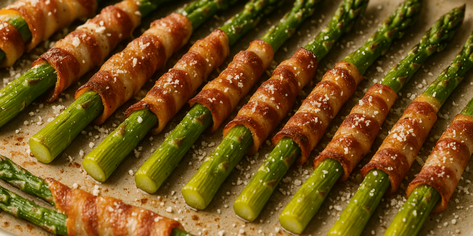 Спаржа з панчетою та сиром