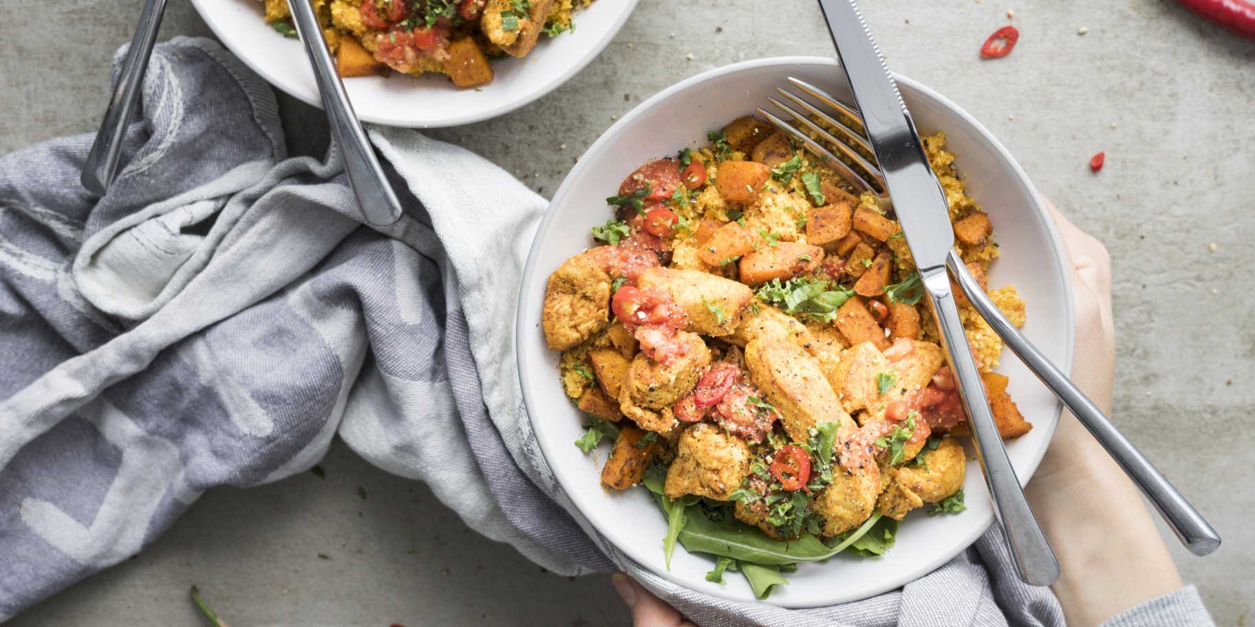 Рагу з куркою і “рисом” з цвітної капусти