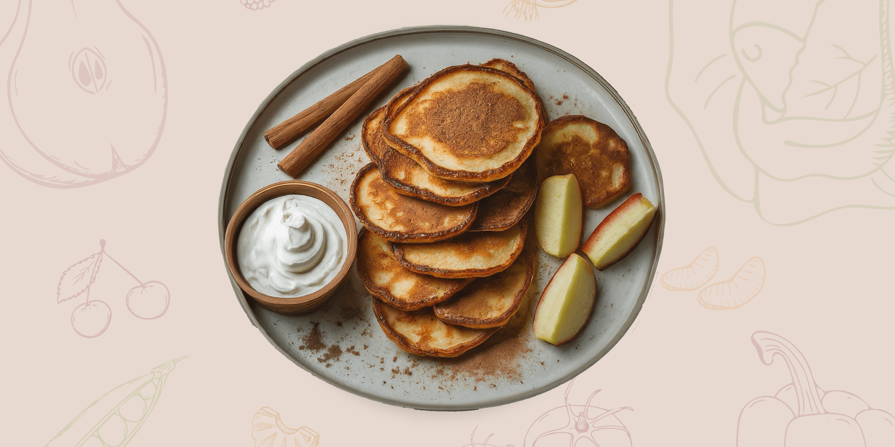 Оладки з яблуками й корицею від Клопотенка