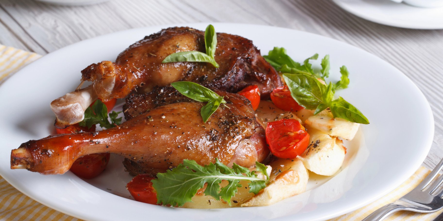 Смажена качка з галушками