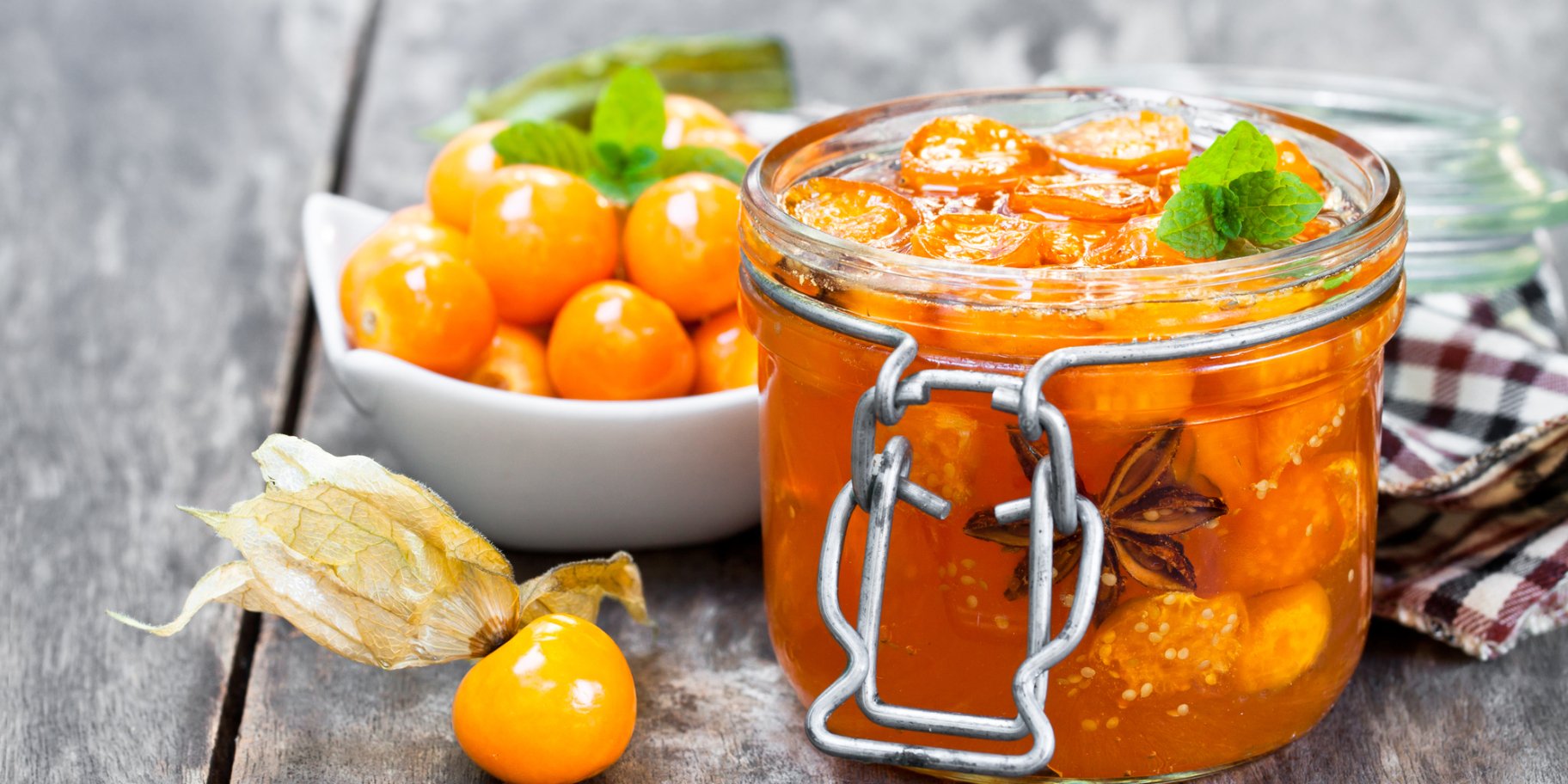 Консервований фізаліс з лимоном