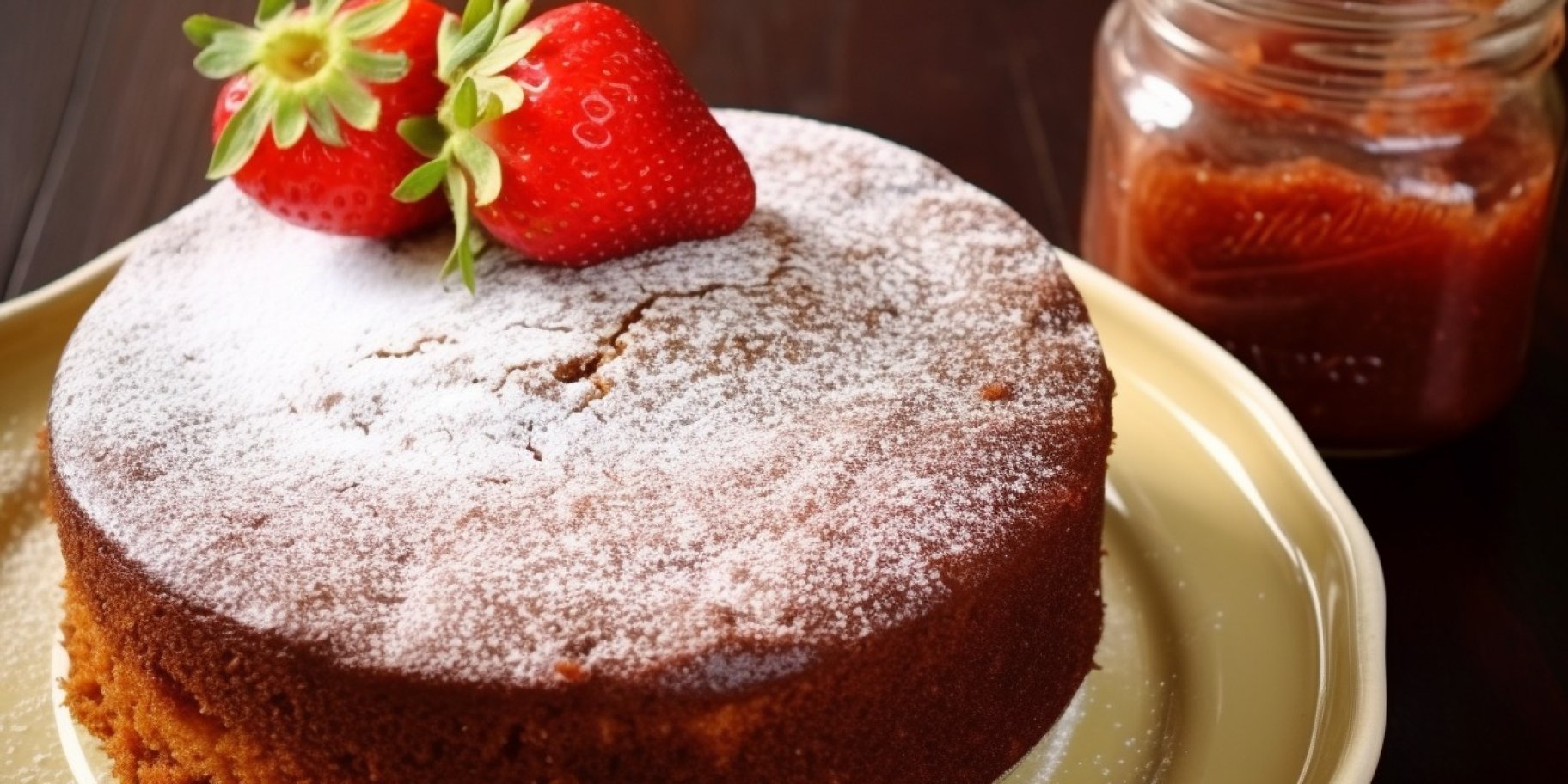 Пирог с перетертой клубникой