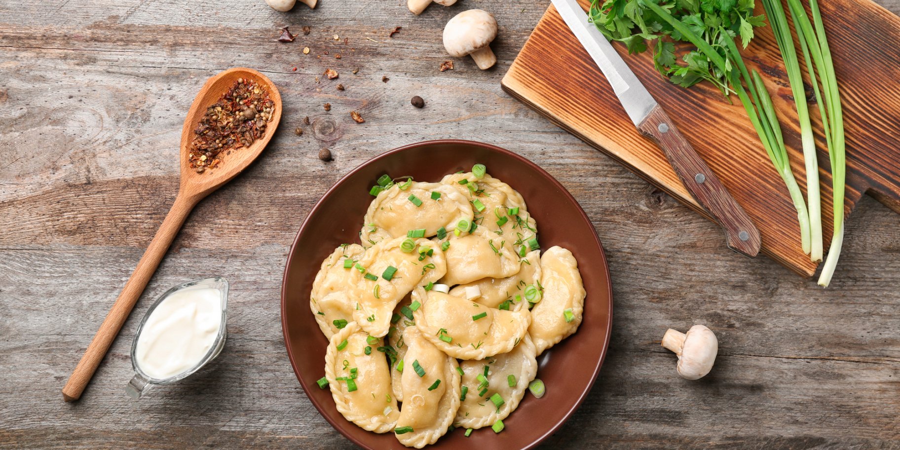 Вареники з грибами