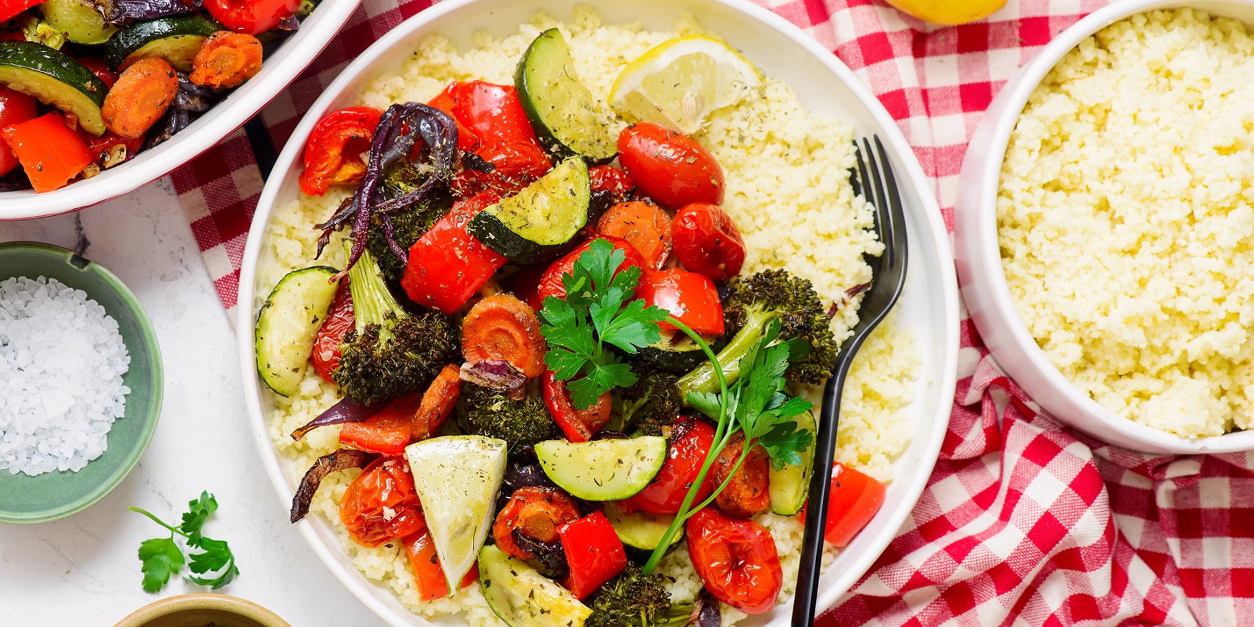 Кускус з броколі та цукіні