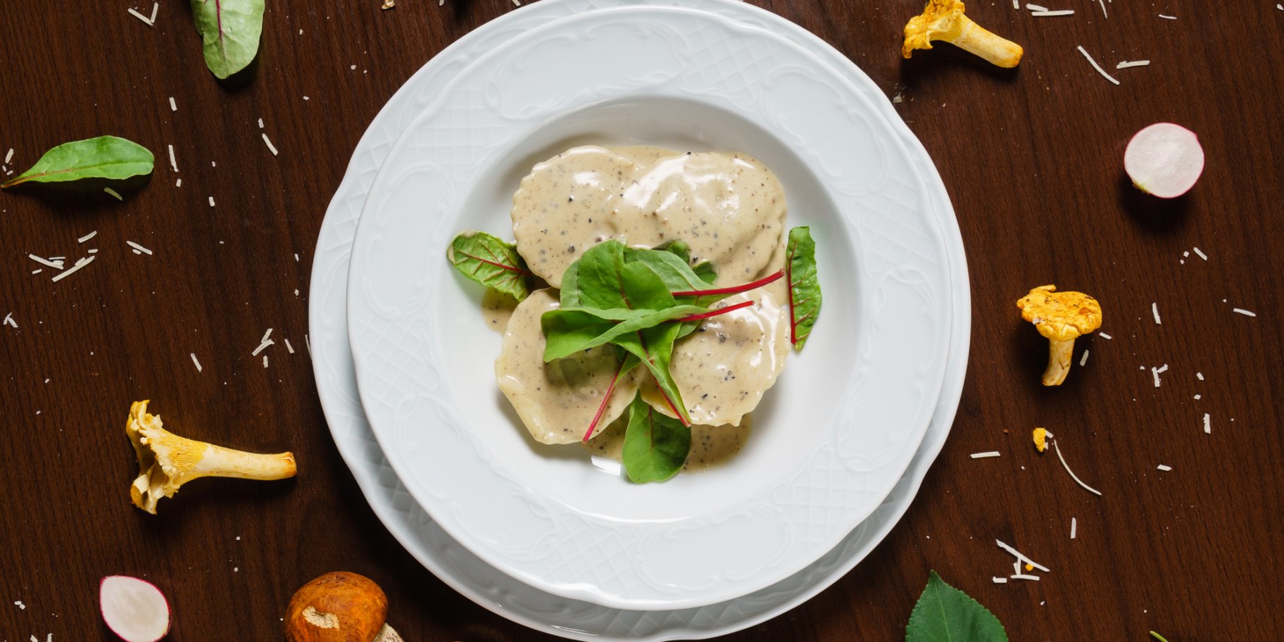 Грибные равиоли