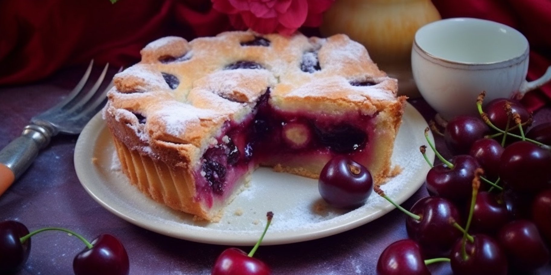 Шарлотка з черешнею