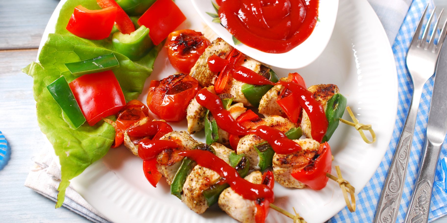 Шашлик з курятини у мікрохвильовці