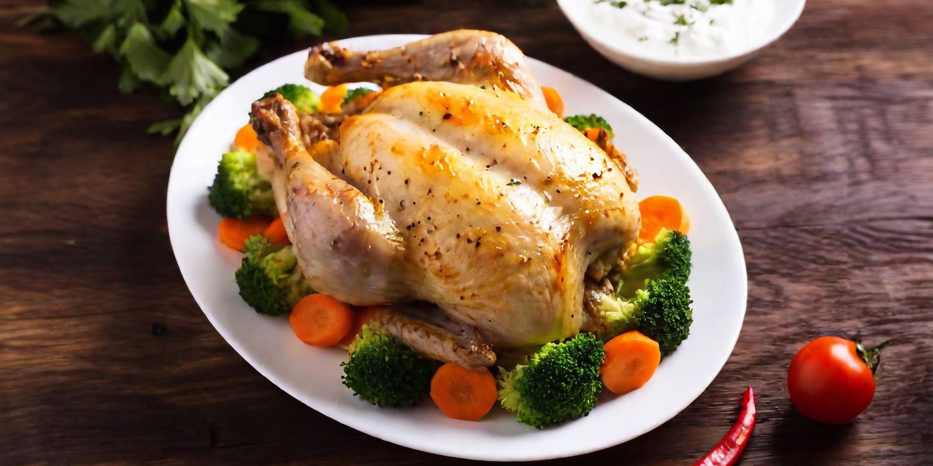 Курча з броколі