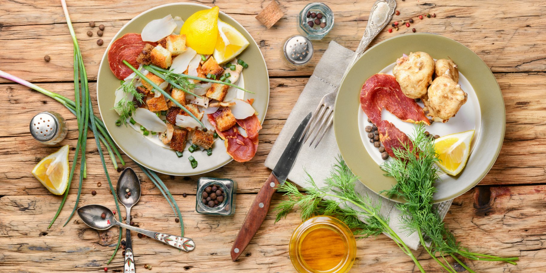 Салат з беконом і топінамбуром