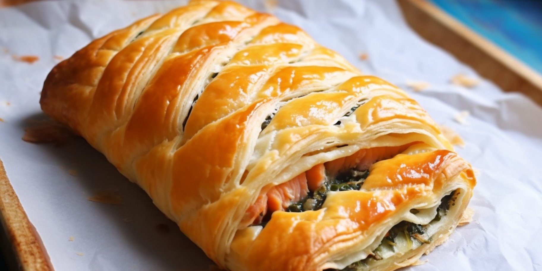 Рибний пиріг з листкового тіста