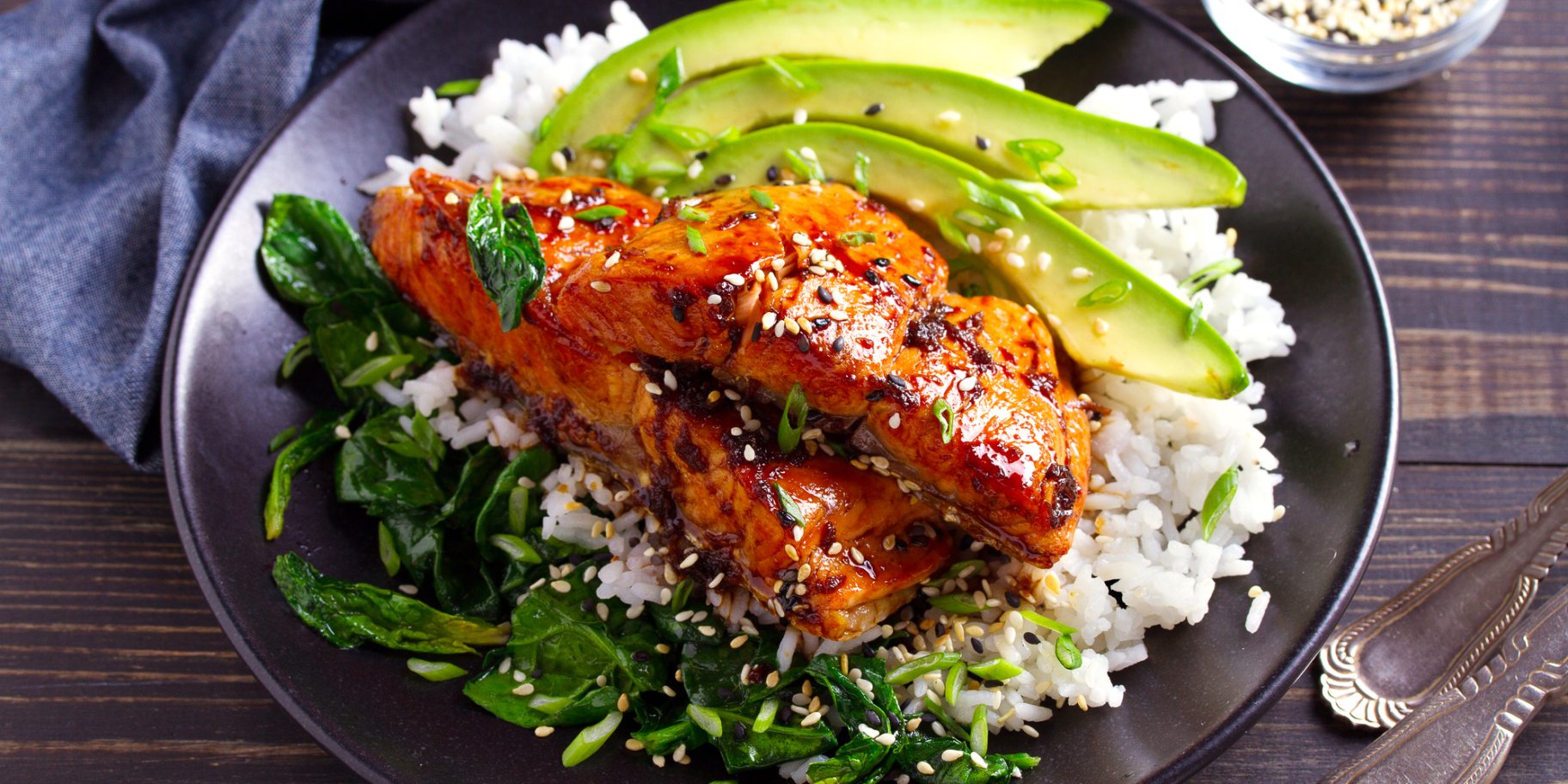 Рис з лососем