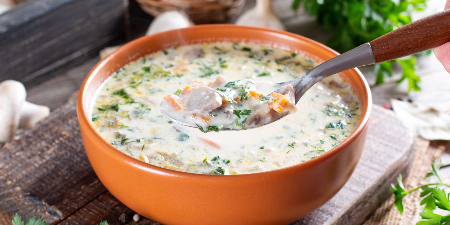 Суп з плавленим сиром