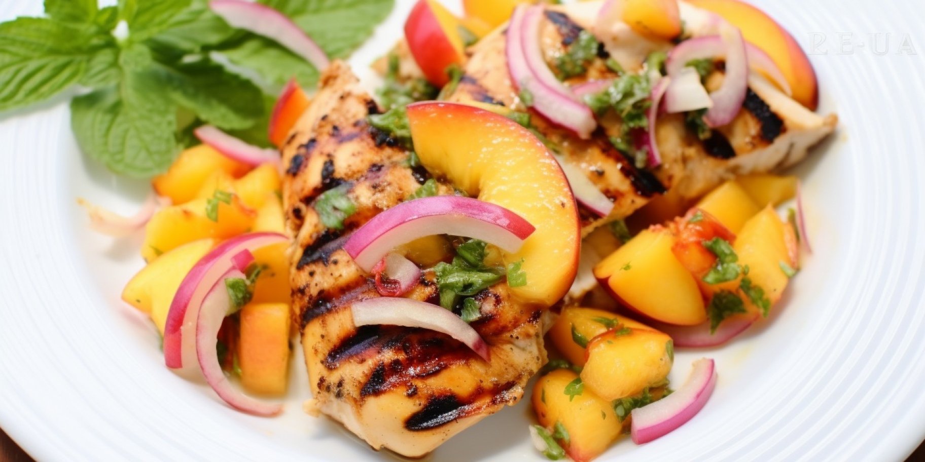 Запечена куряча грудка з нектариновим соусом