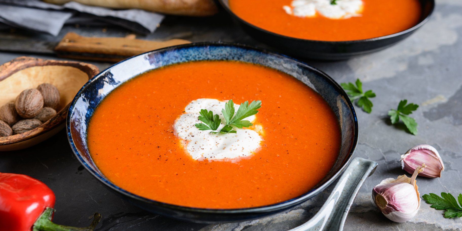 Суп із запеченого перцю