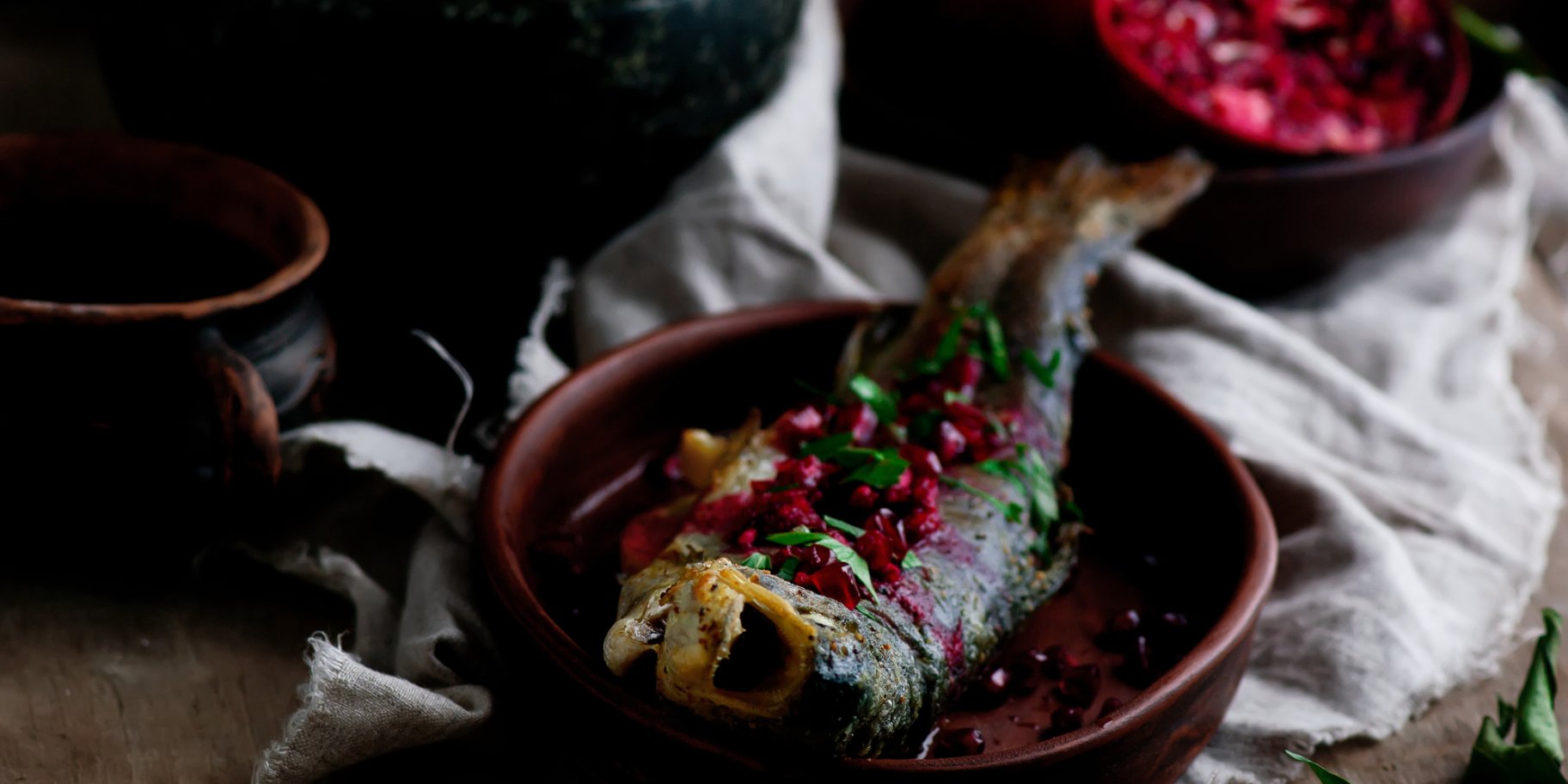 Форель з гранатом