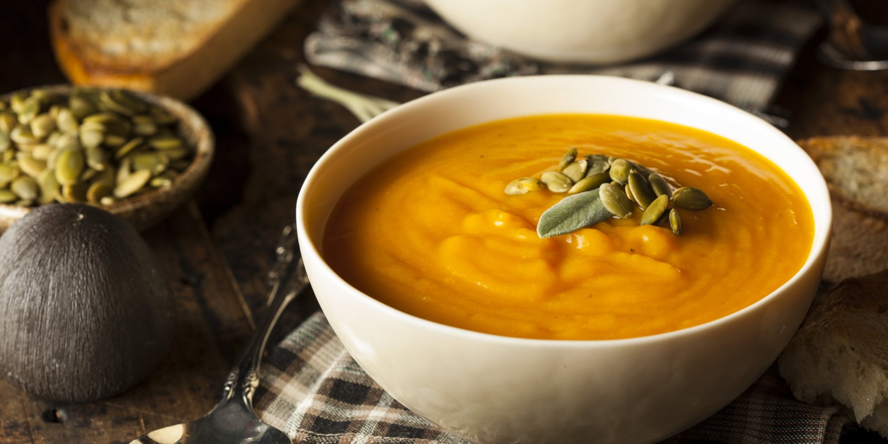 Веганский крем-суп из тыквы