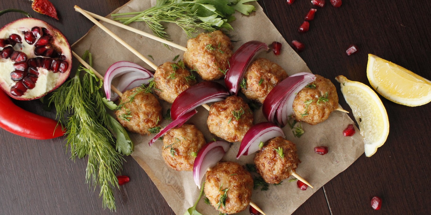 Шашлычки из фрикаделек