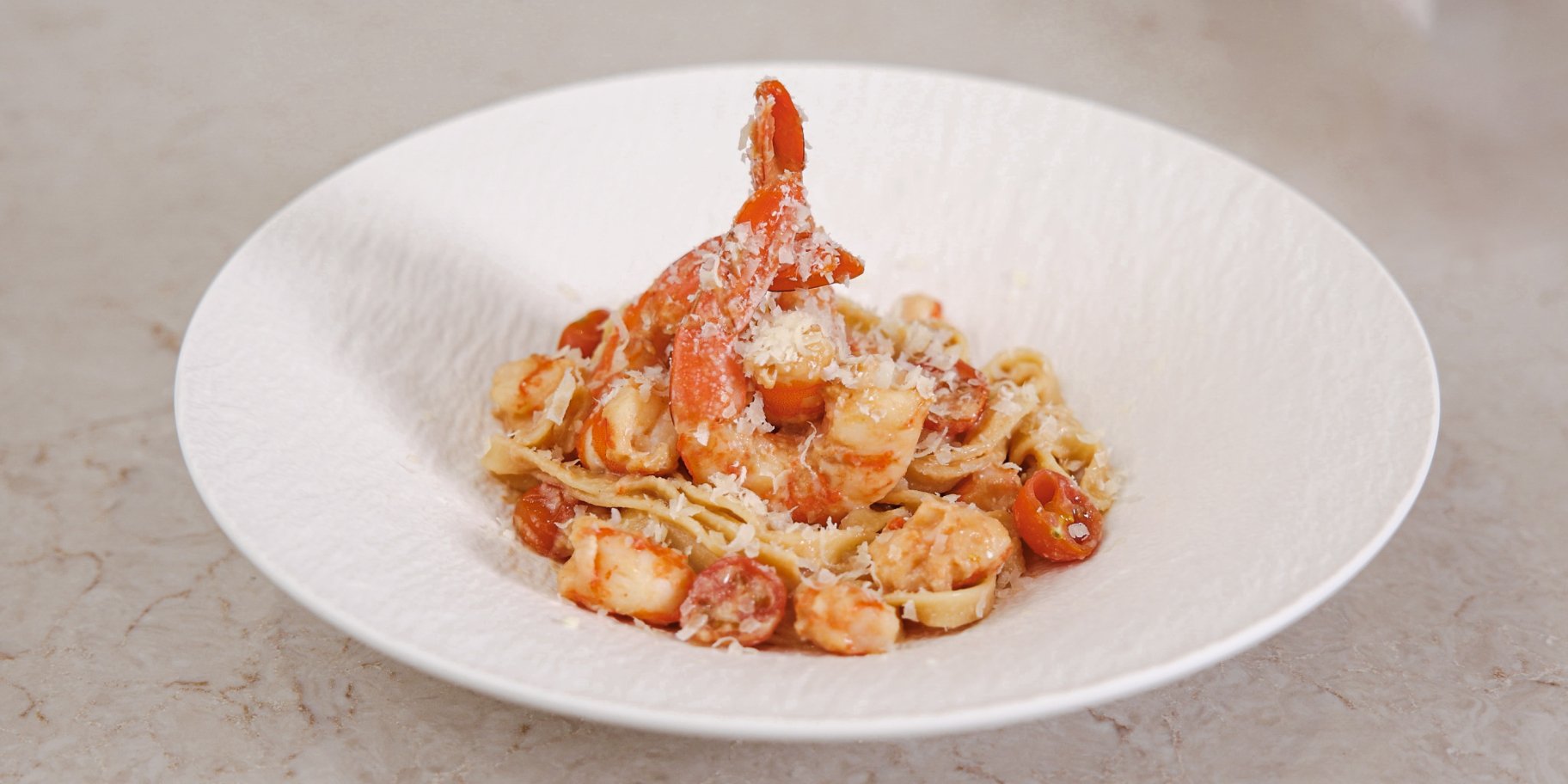 Креветки з тальятеле