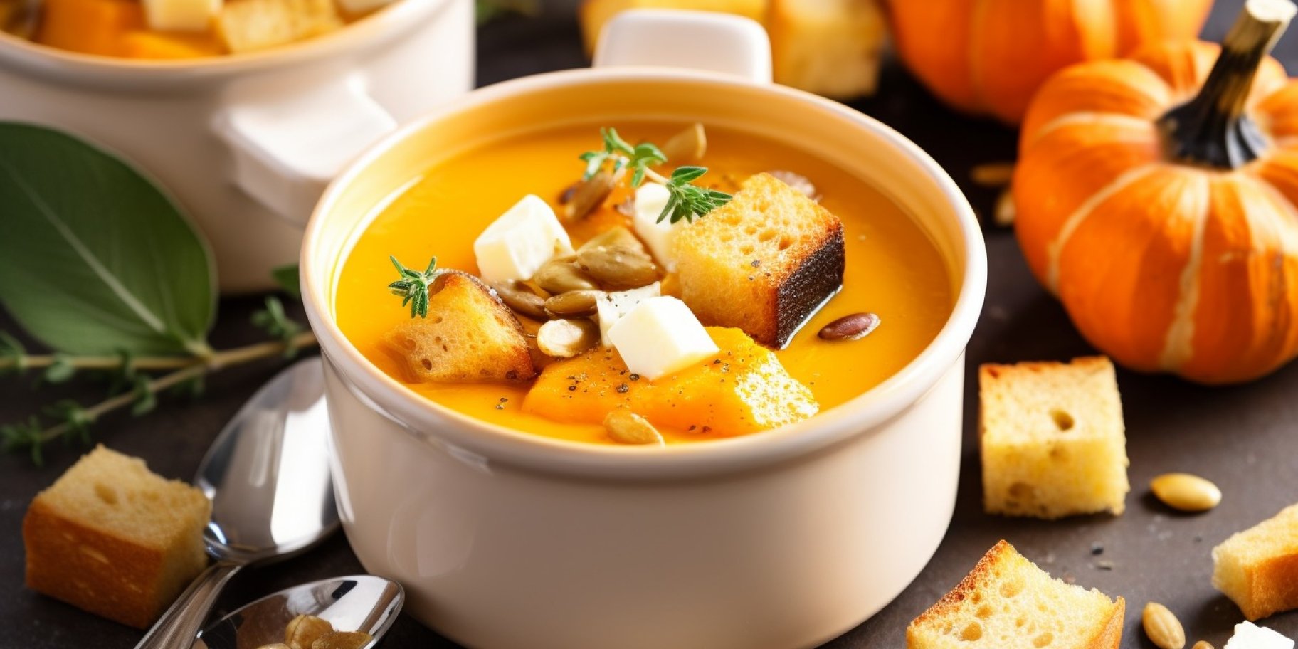Гарбузовий суп з халумі