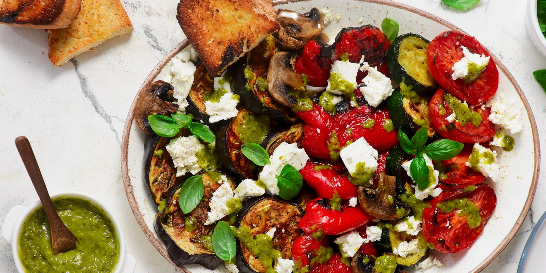 Овочі гриль з фетою