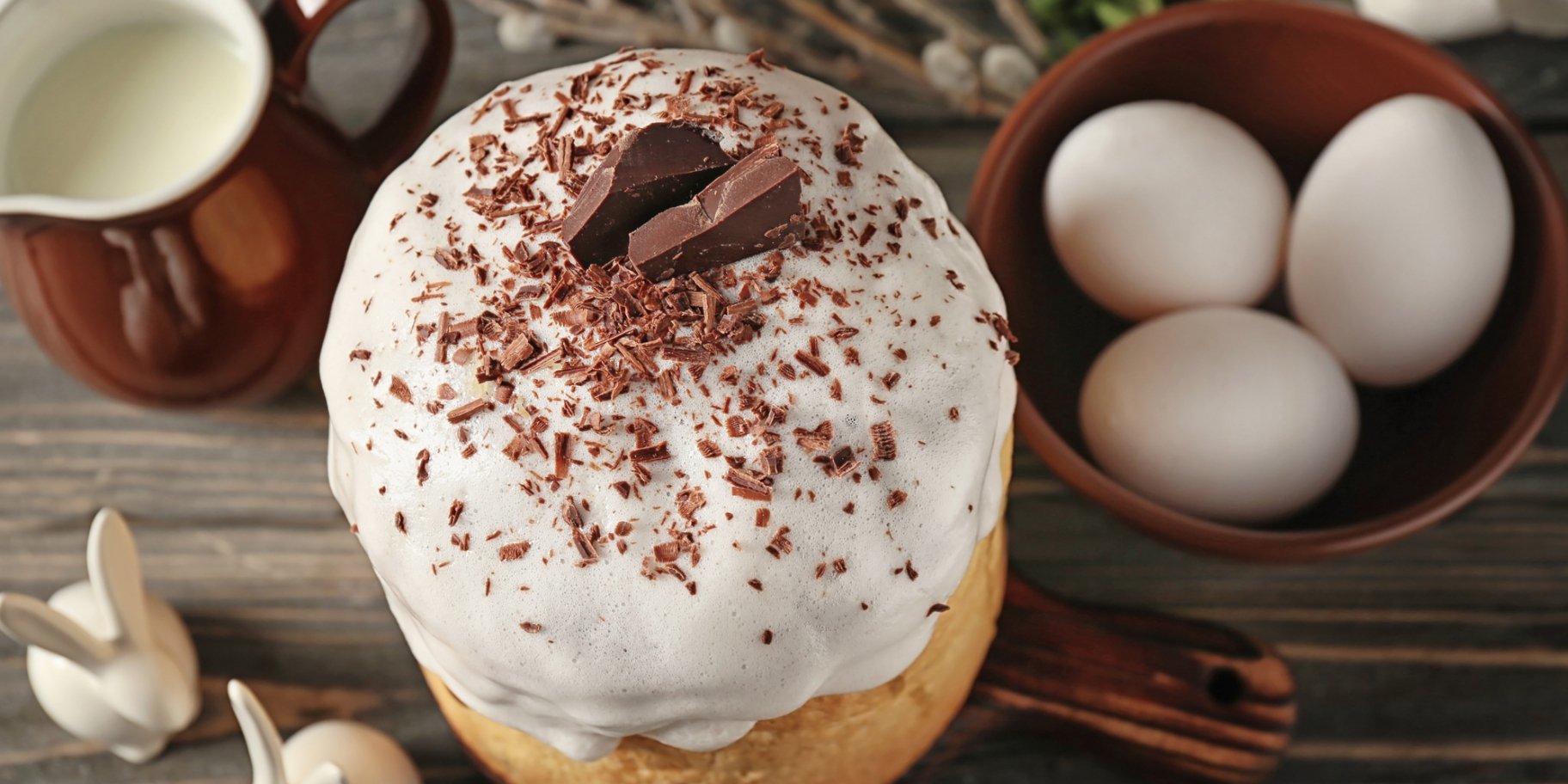 Кулич с шоколадом и апельсином