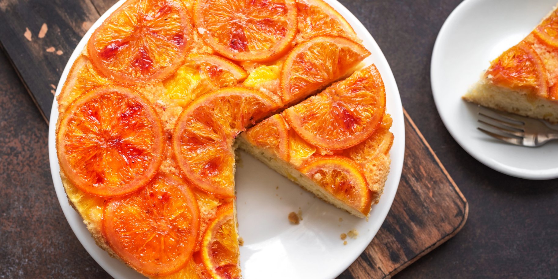 Пиріг з мандаринами на сковороді