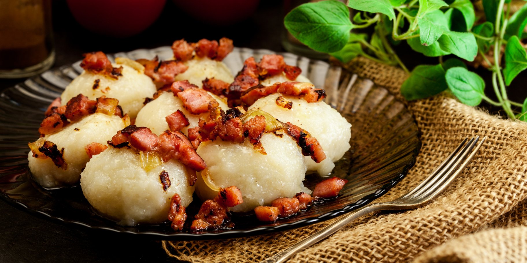 Галушки із шкварками