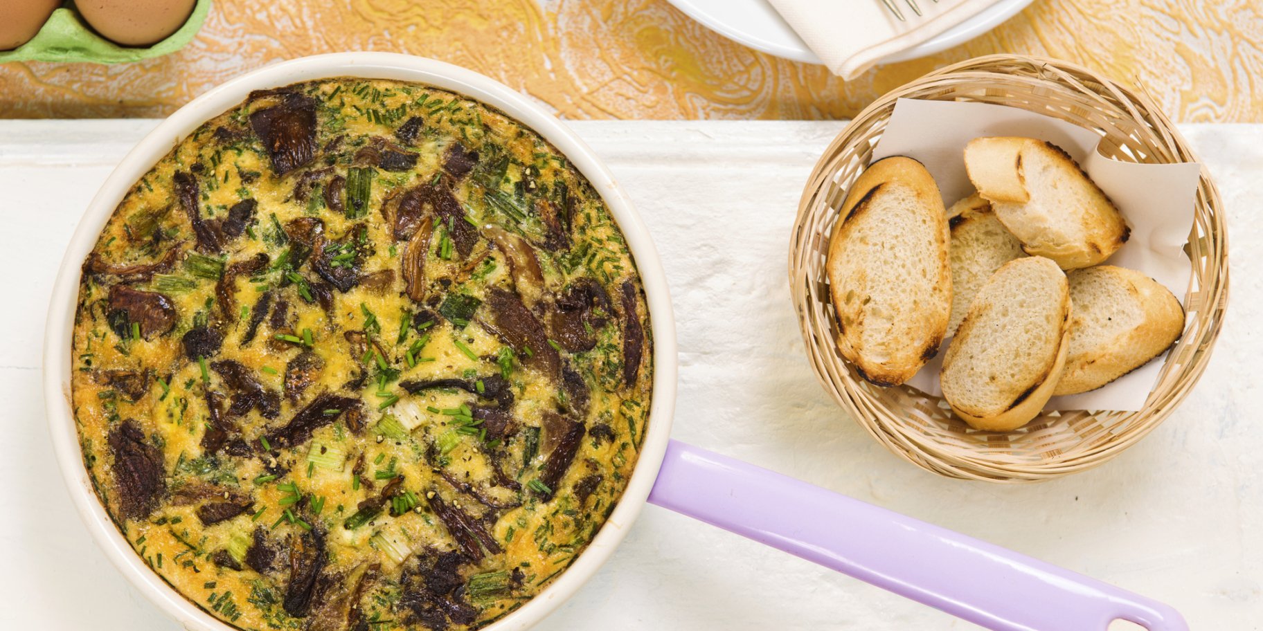 Омлет з гливами і зеленню