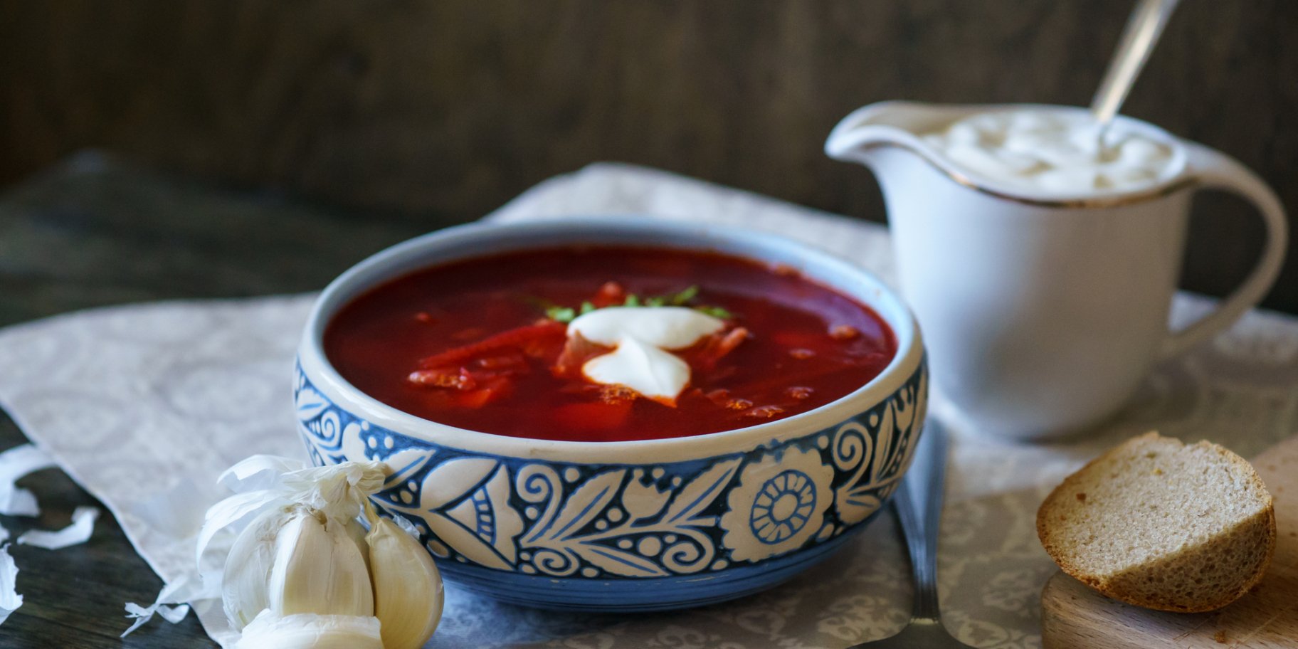 борщ із квашеною капустою та грибами