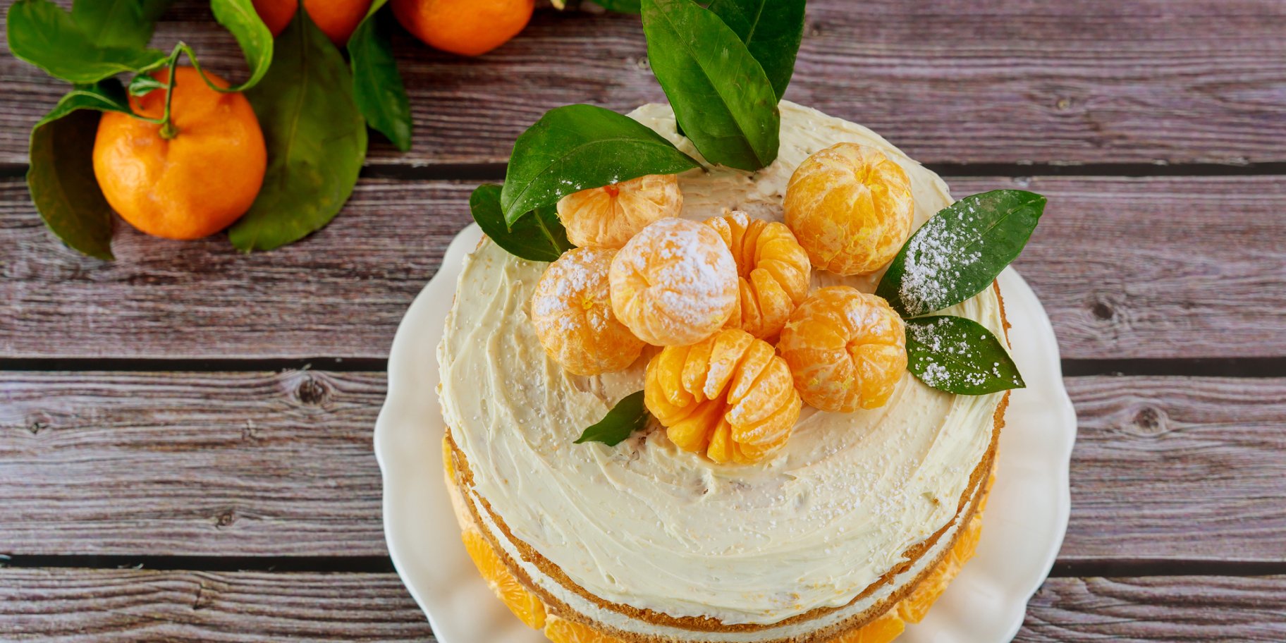 Мандариновий торт з кремом