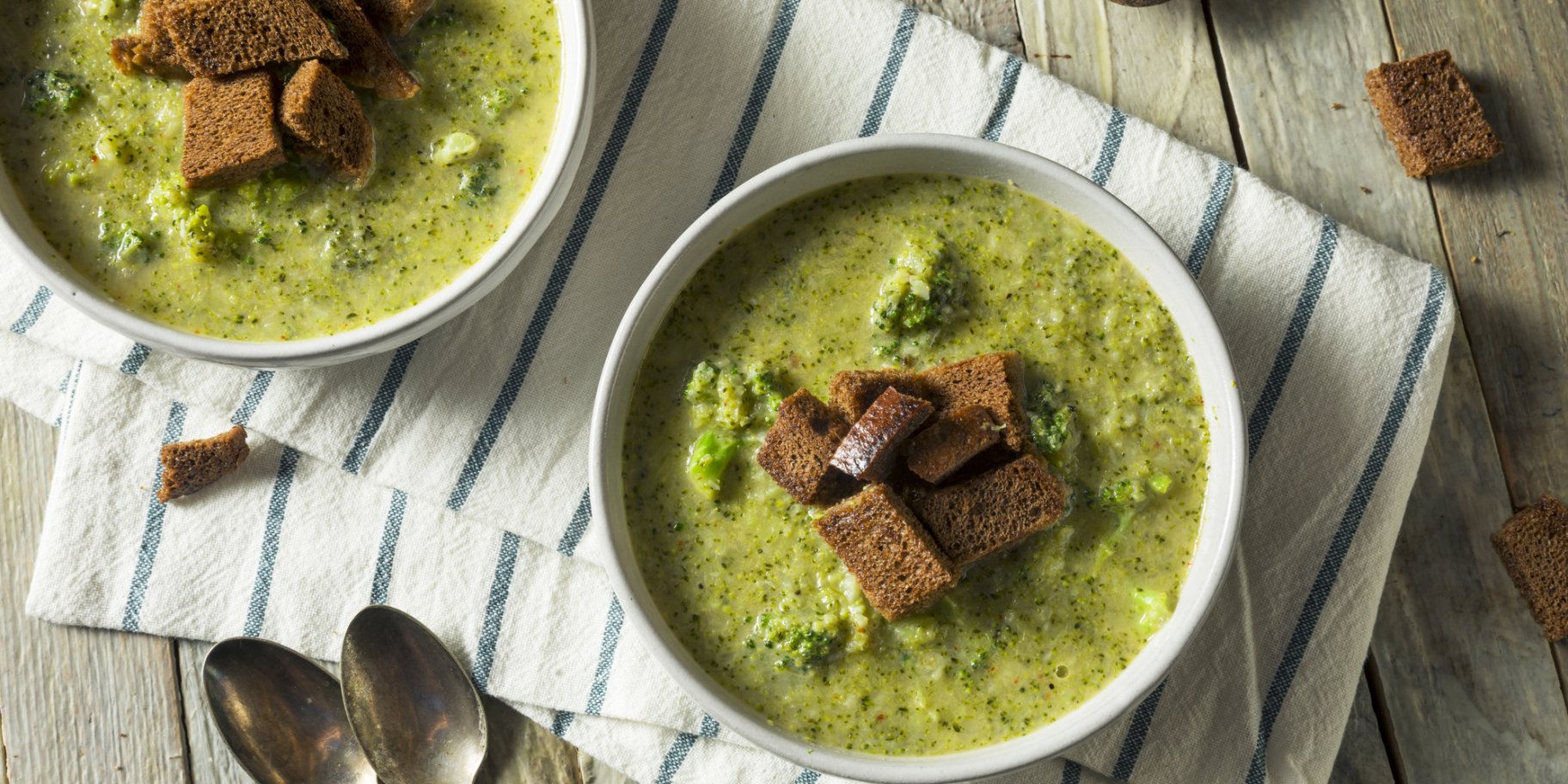 Крем-суп из брокколи и киноа