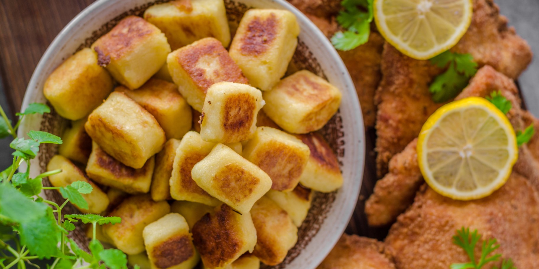 Смажені галушки на смальці